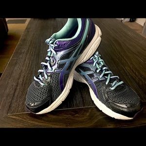 Women Sz. 7.5 - ASICS GEL CONTEND 2 Running Athletic Gray/Purple/Blue.